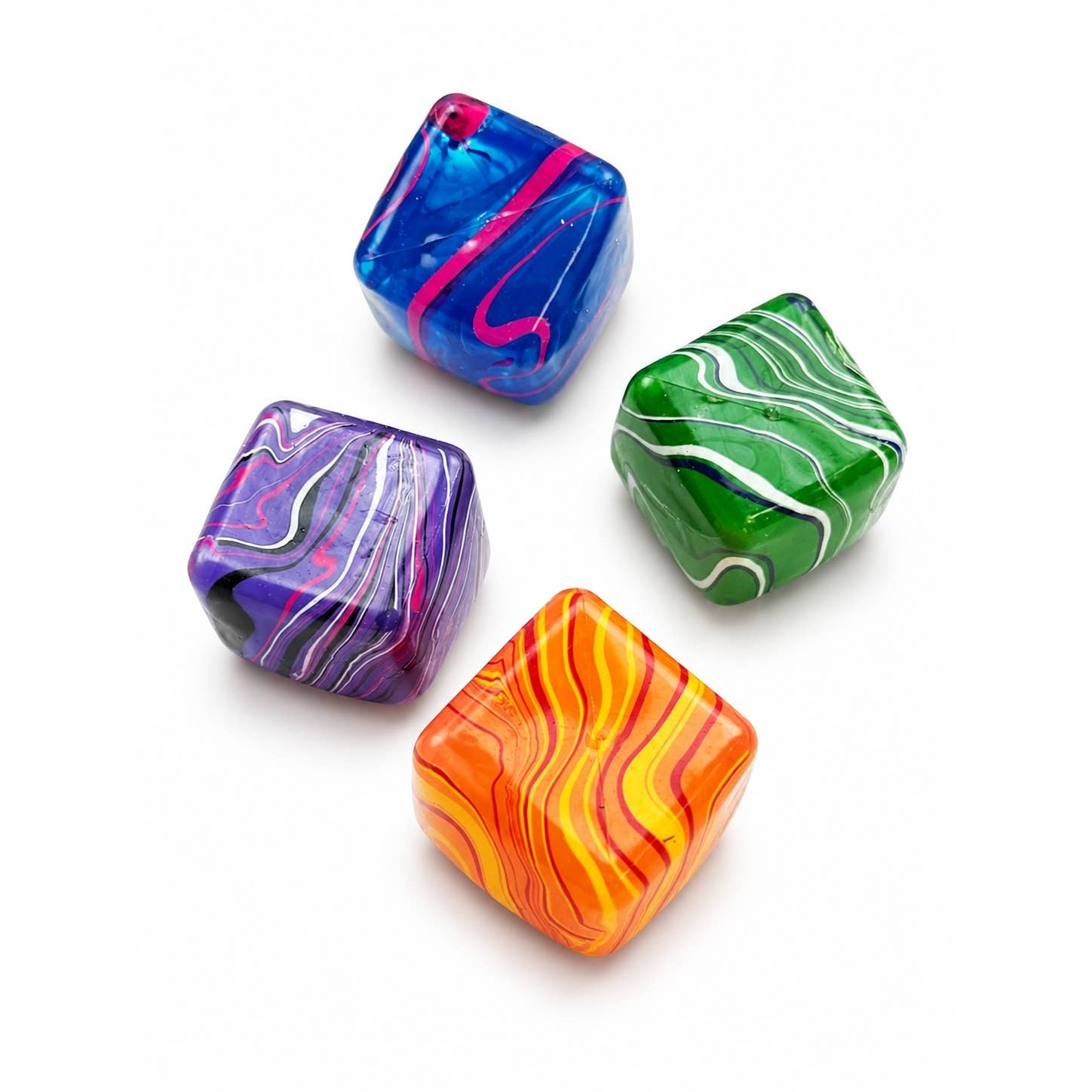 Marbled Cube Shaped Squishy Toy