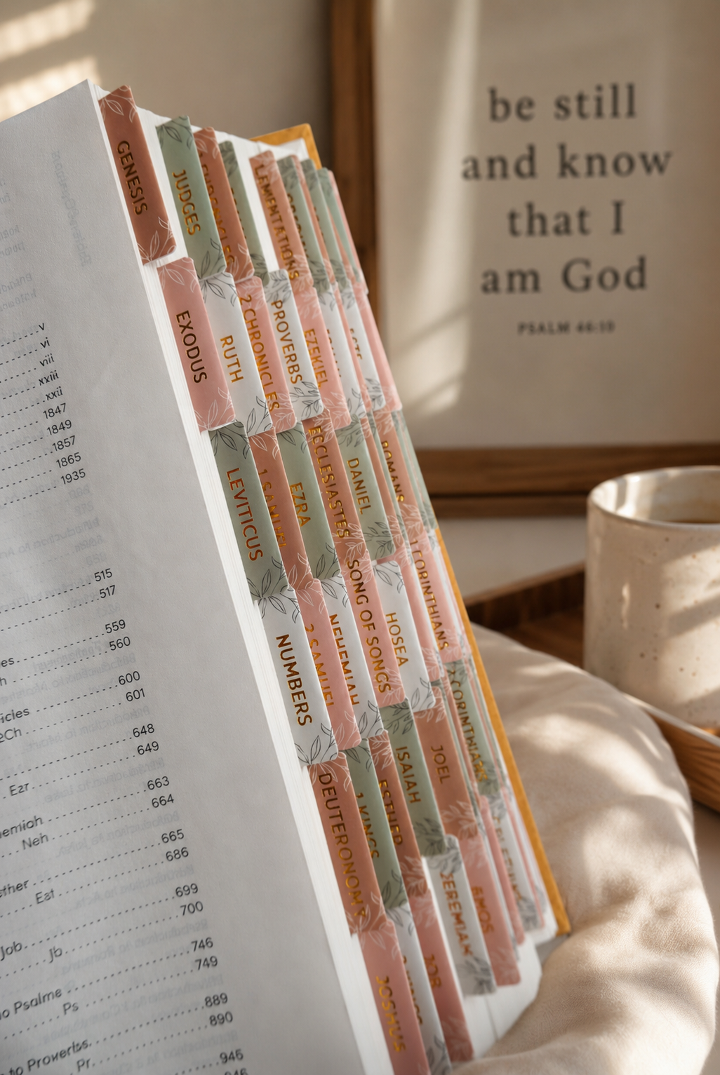 Bible Tabs — Spring Floral + Gold