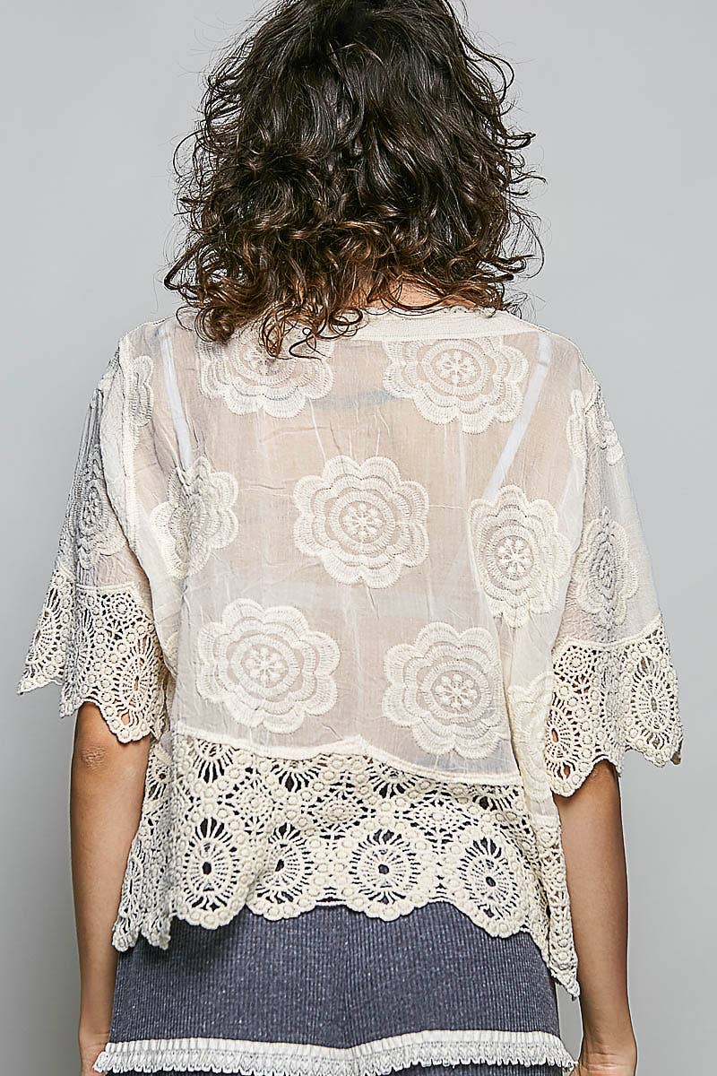 Annie Crochet Jacket Top