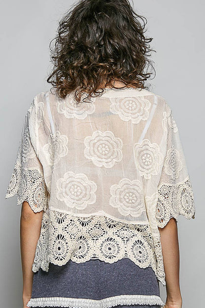 Annie Crochet Jacket Top