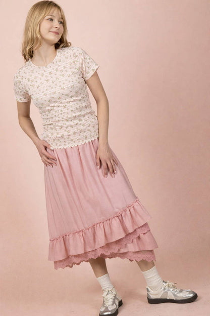 Primrose Floral Print Fitted Top
