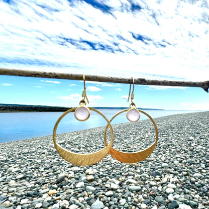 Mayan Gemstone Hoop Earrings