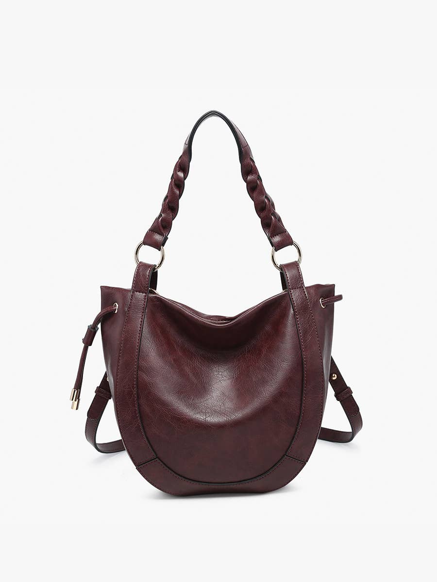 Rowan Paneled Hobo w/ Twisted Handle &amp; Long Strap