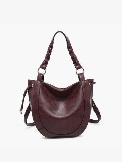 Rowan Paneled Hobo w/ Twisted Handle &amp; Long Strap