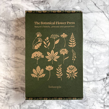 The Botanical Flower Press – Linen Cover &amp; Gold Foil