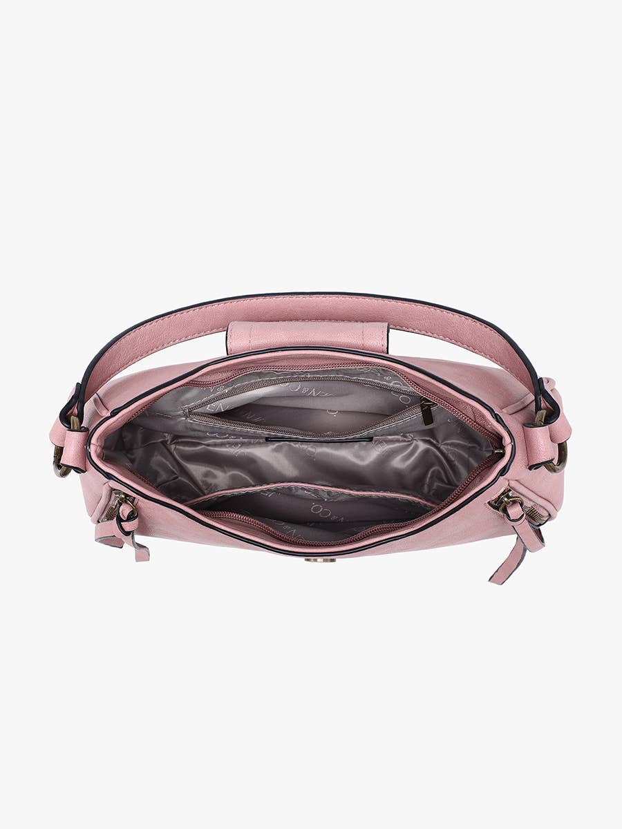 Leilani Twist-Lock Satchel w/ Adjustable Strap