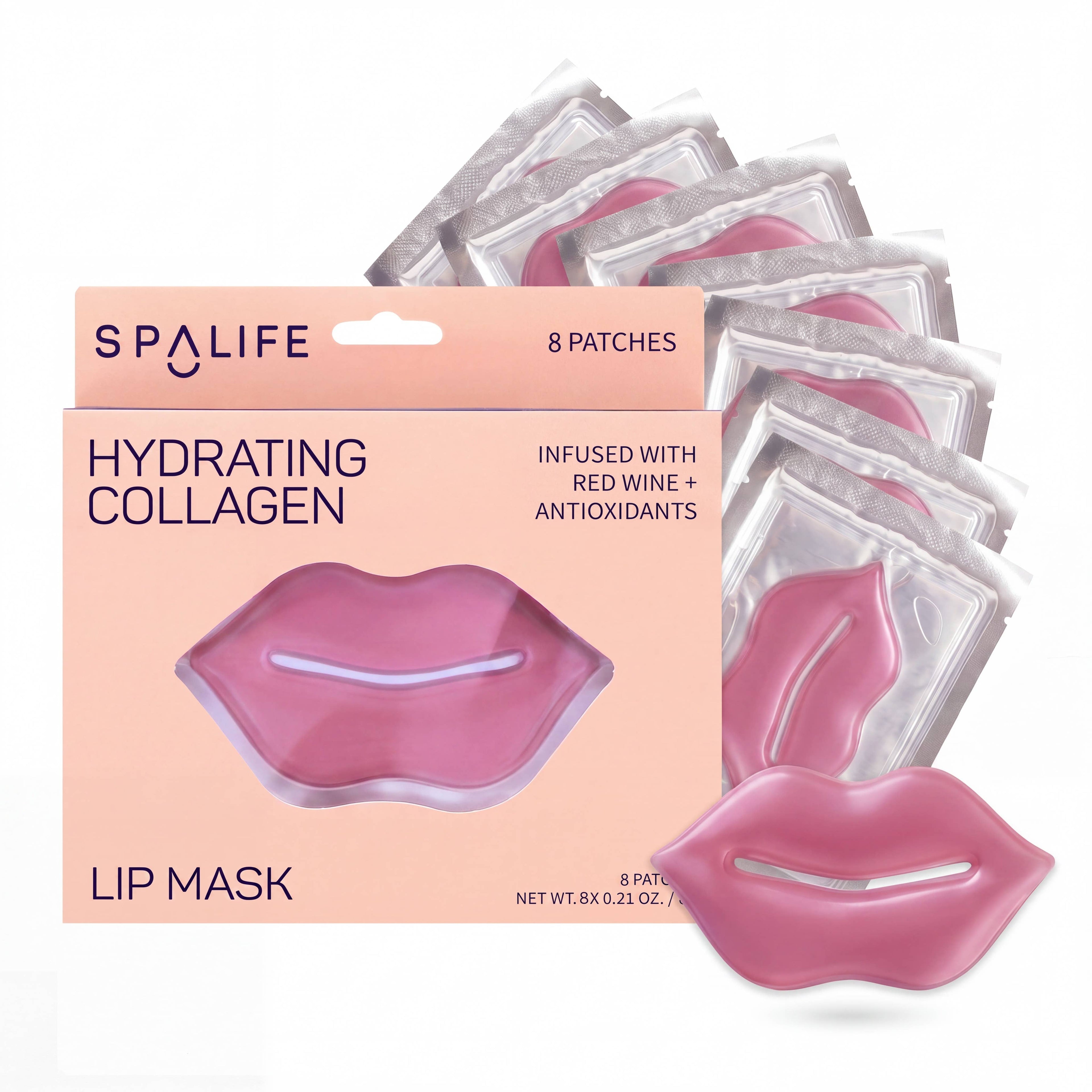 Hydrating Collagen &amp; Red Wine Hydrogel Lip Masks | 8 Pack