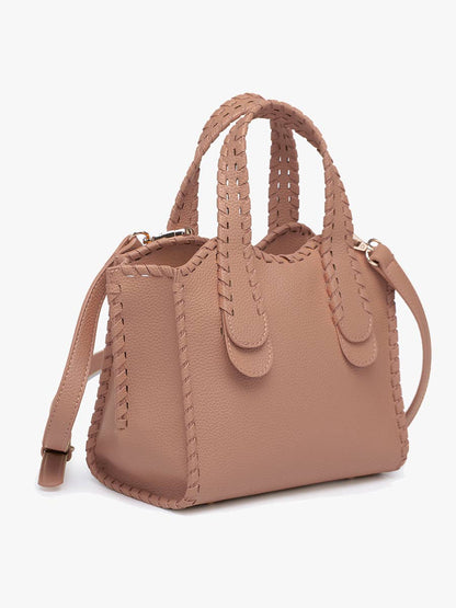 Marla Whipstitch Shaped Satchel