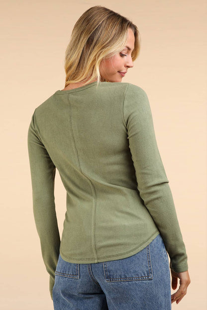 Ginny Soft Brushed Henley