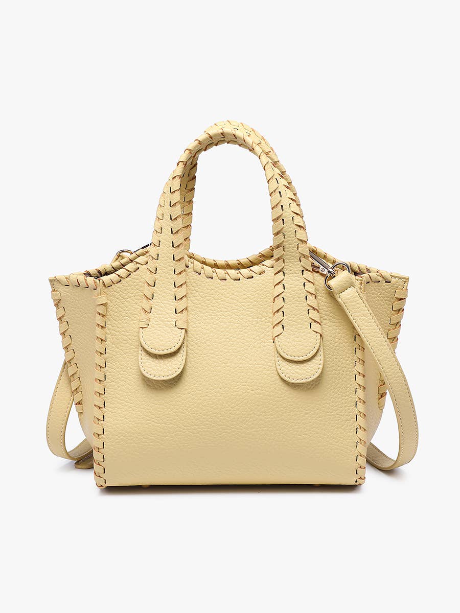Marla Whipstitch Shaped Satchel