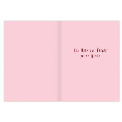 Love Tickets Anniversary Card