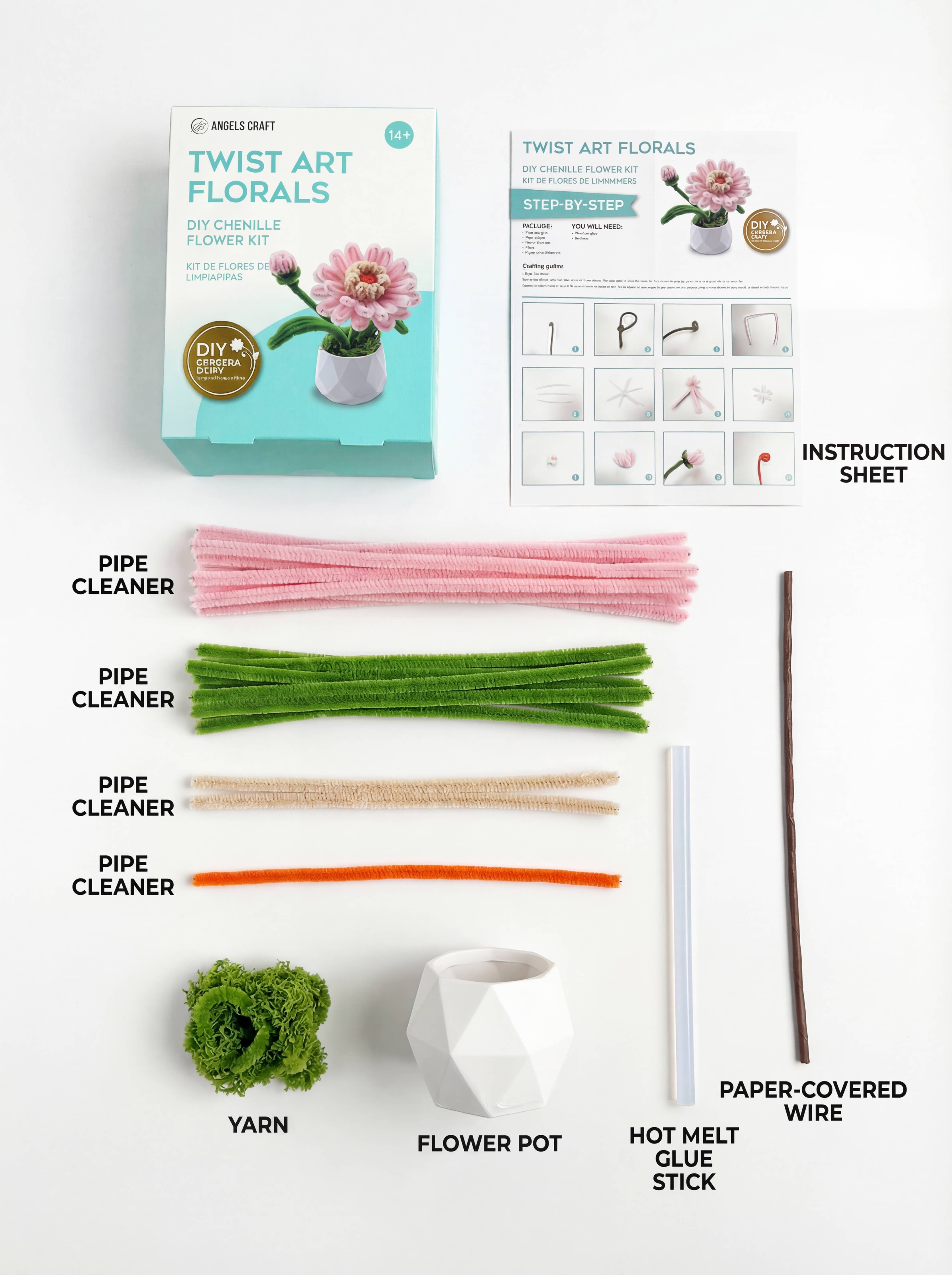 Gerbera Twist Art Floral DIY Kit