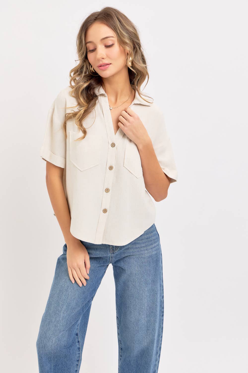 Agatha Linen Button Down