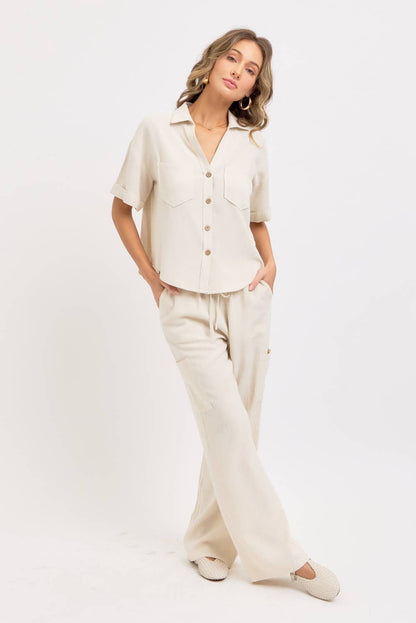 Agatha Linen Button Down