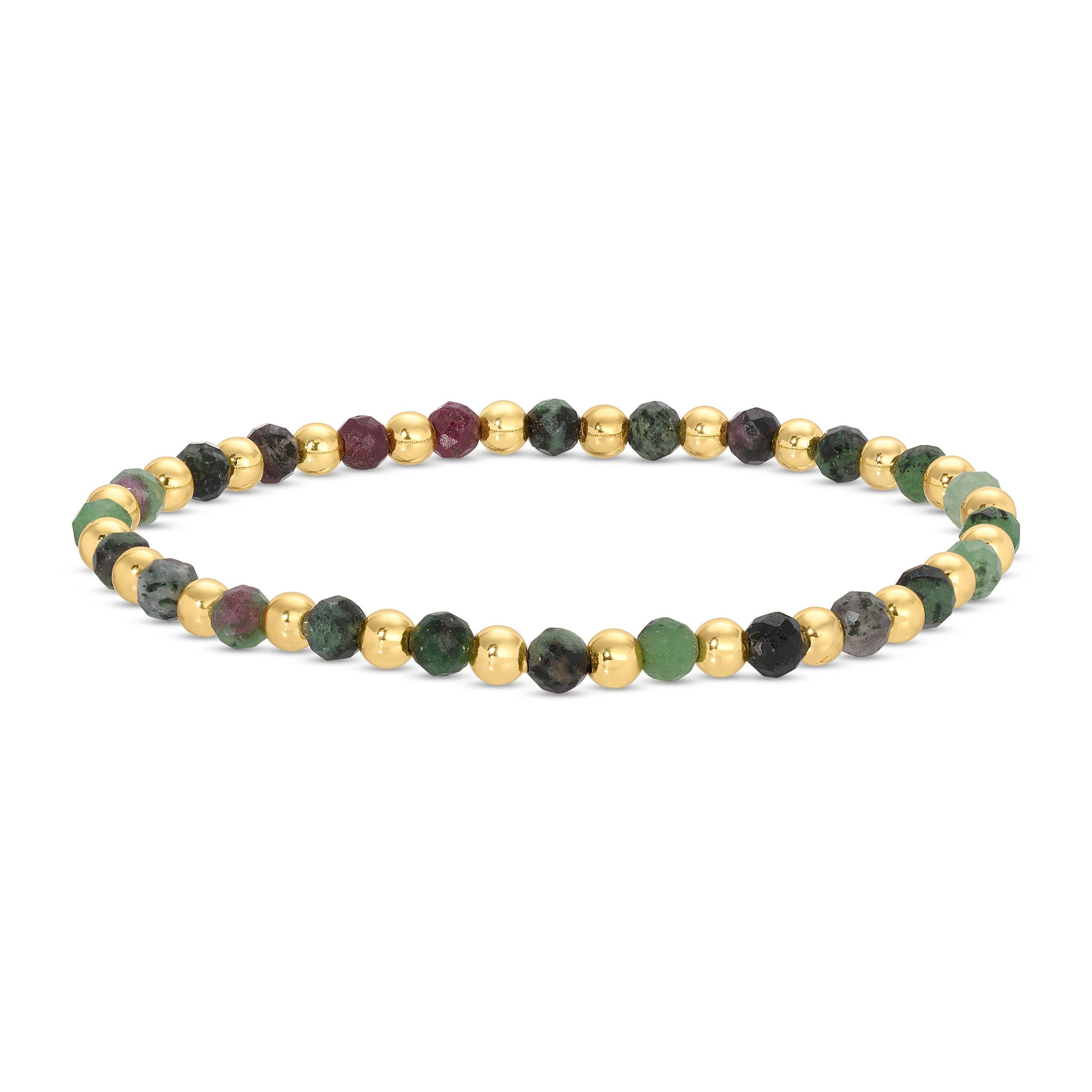 Stretch Stone &amp; Bead Bracelet