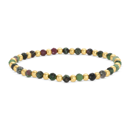 Stretch Stone &amp; Bead Bracelet