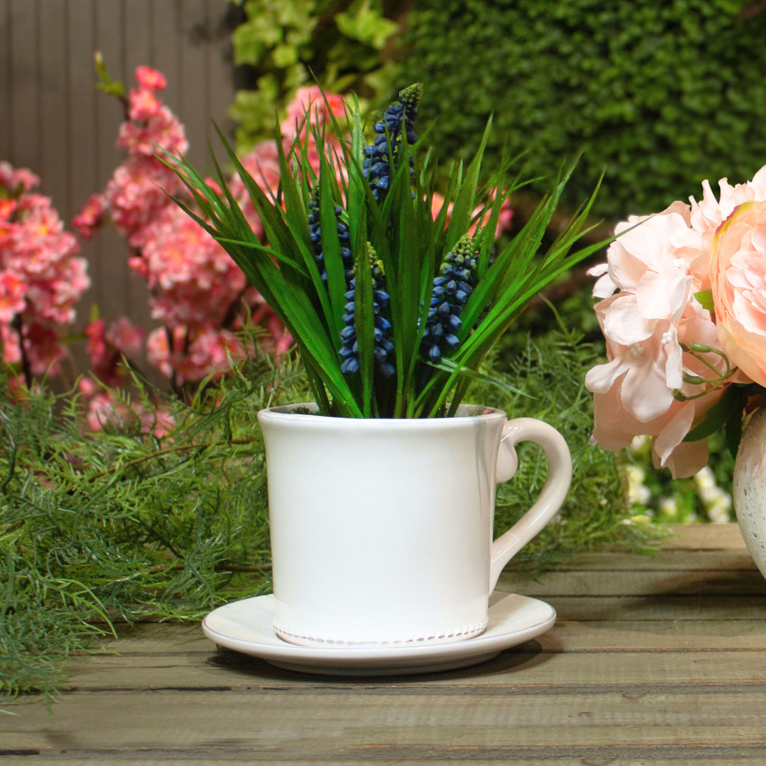 Tea Cup with Attached Saucer