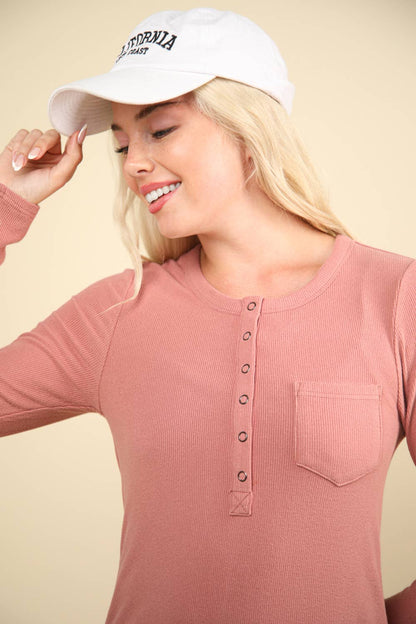 Ginny Soft Brushed Henley