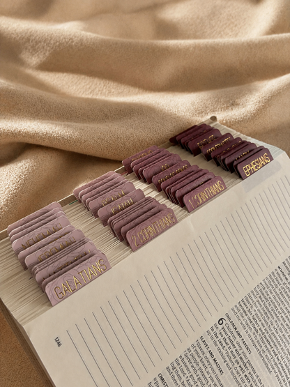 Bible Tabs — Rose Floral + Gold Foil
