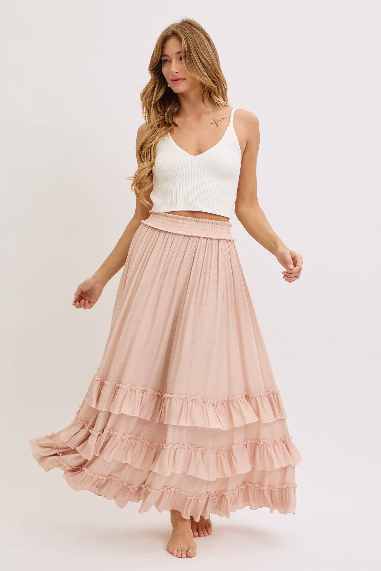 Hannah Tiered Ruffle Maxi Skirt