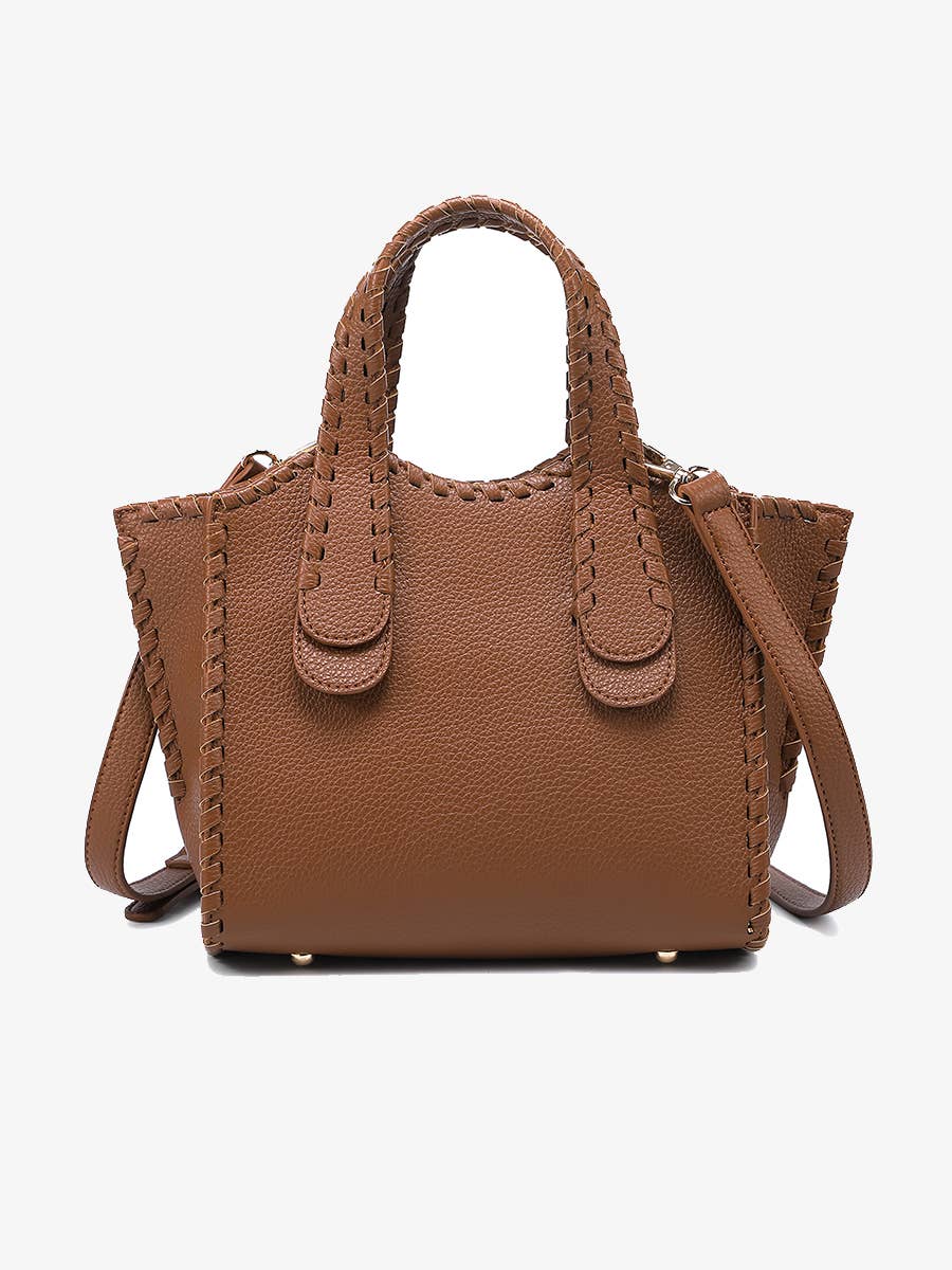 Marla Whipstitch Shaped Satchel