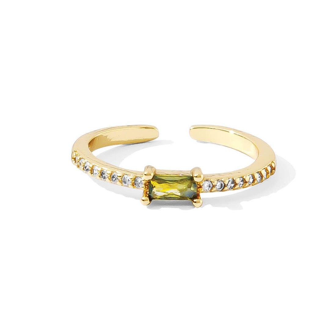 Just A Touch Of Color Pave Adjustable Ring