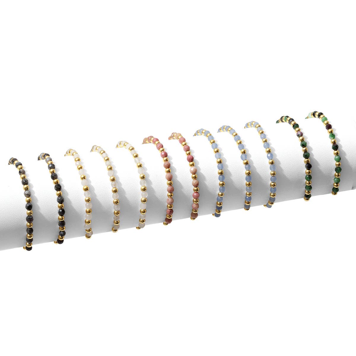 Stretch Stone &amp; Bead Bracelet