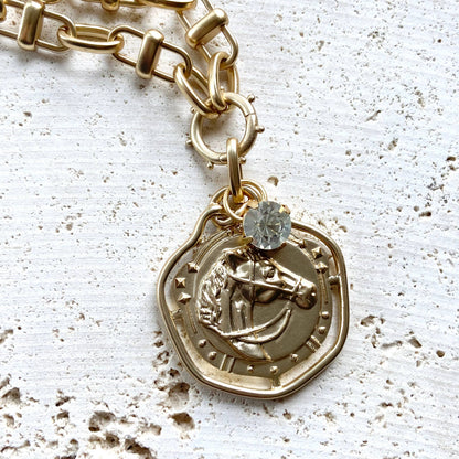 Horse necklace equestrian ranch derby western