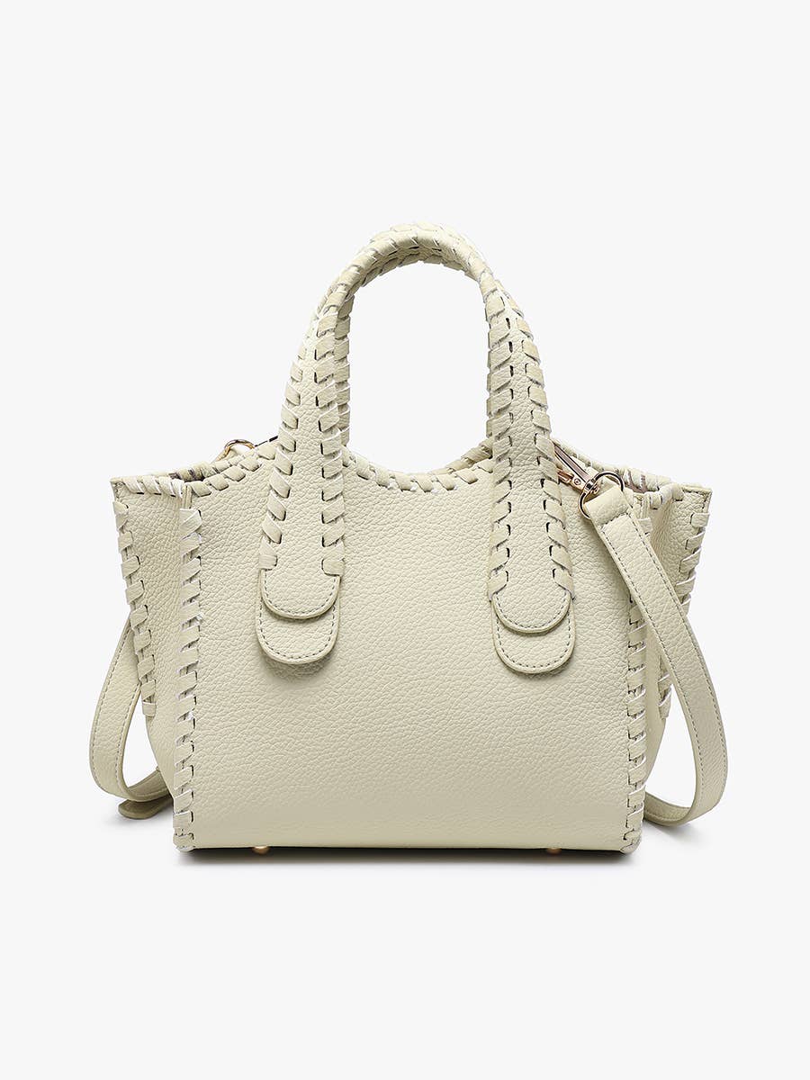 Marla Whipstitch Shaped Satchel