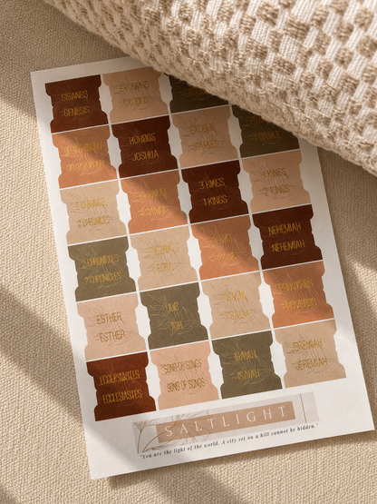 Bible Tabs — Earth Tone + Gold Foil