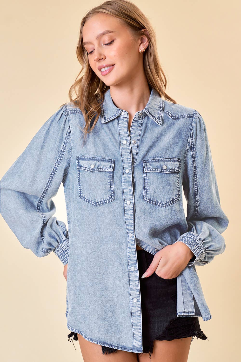 Peyton Denim Button Down