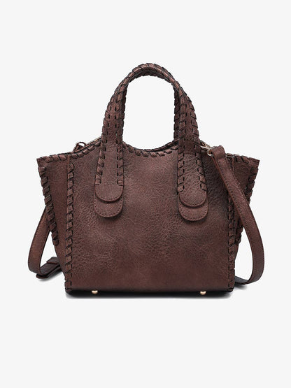 Marla Whipstitch Shaped Satchel