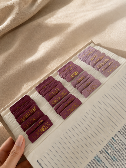 Bible Tabs — Rose Floral + Gold Foil