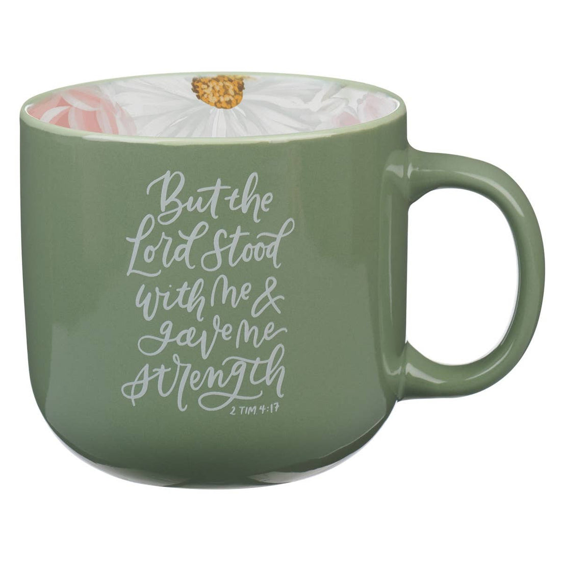 Mug Green The Lord Stood With Me 1 Tim. 4:17