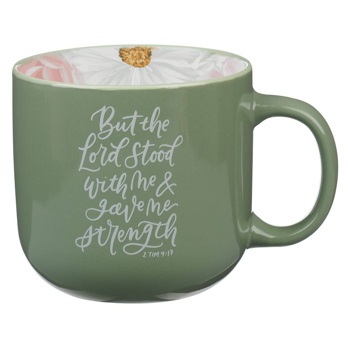 Mug Green The Lord Stood With Me 1 Tim. 4:17