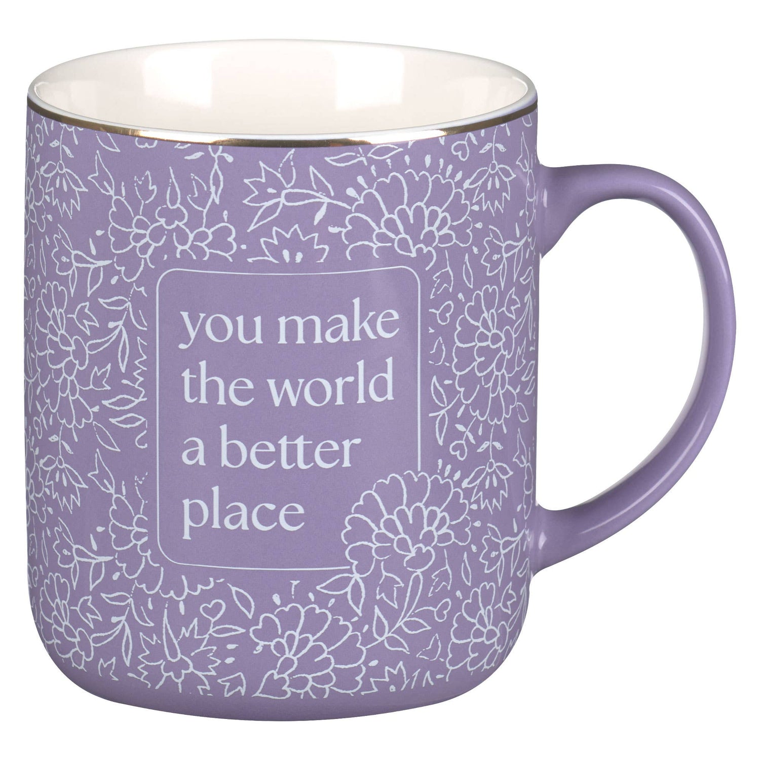 Mug Purple &quot;You Make the World A Better Place&quot;