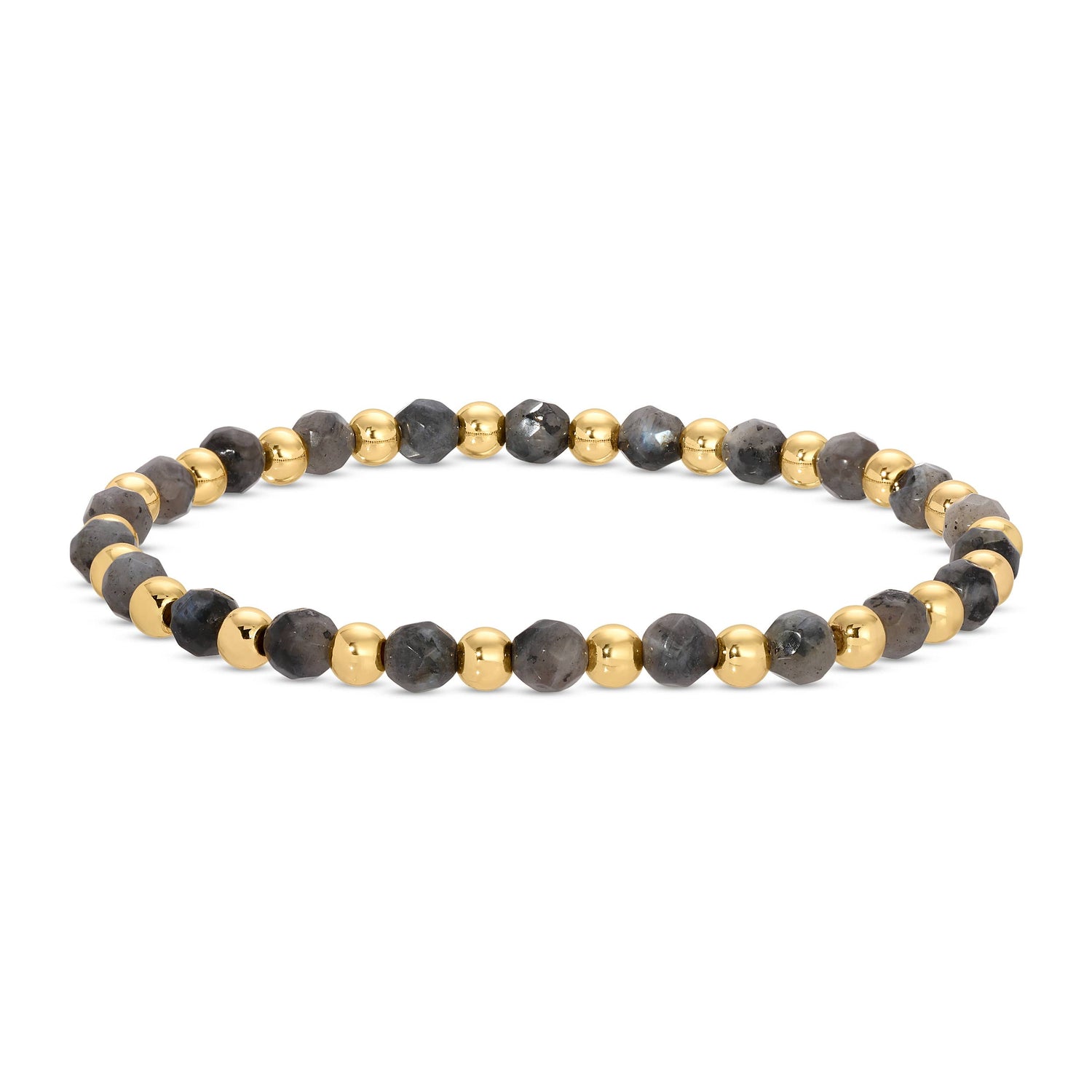 Stretch Stone &amp; Bead Bracelet
