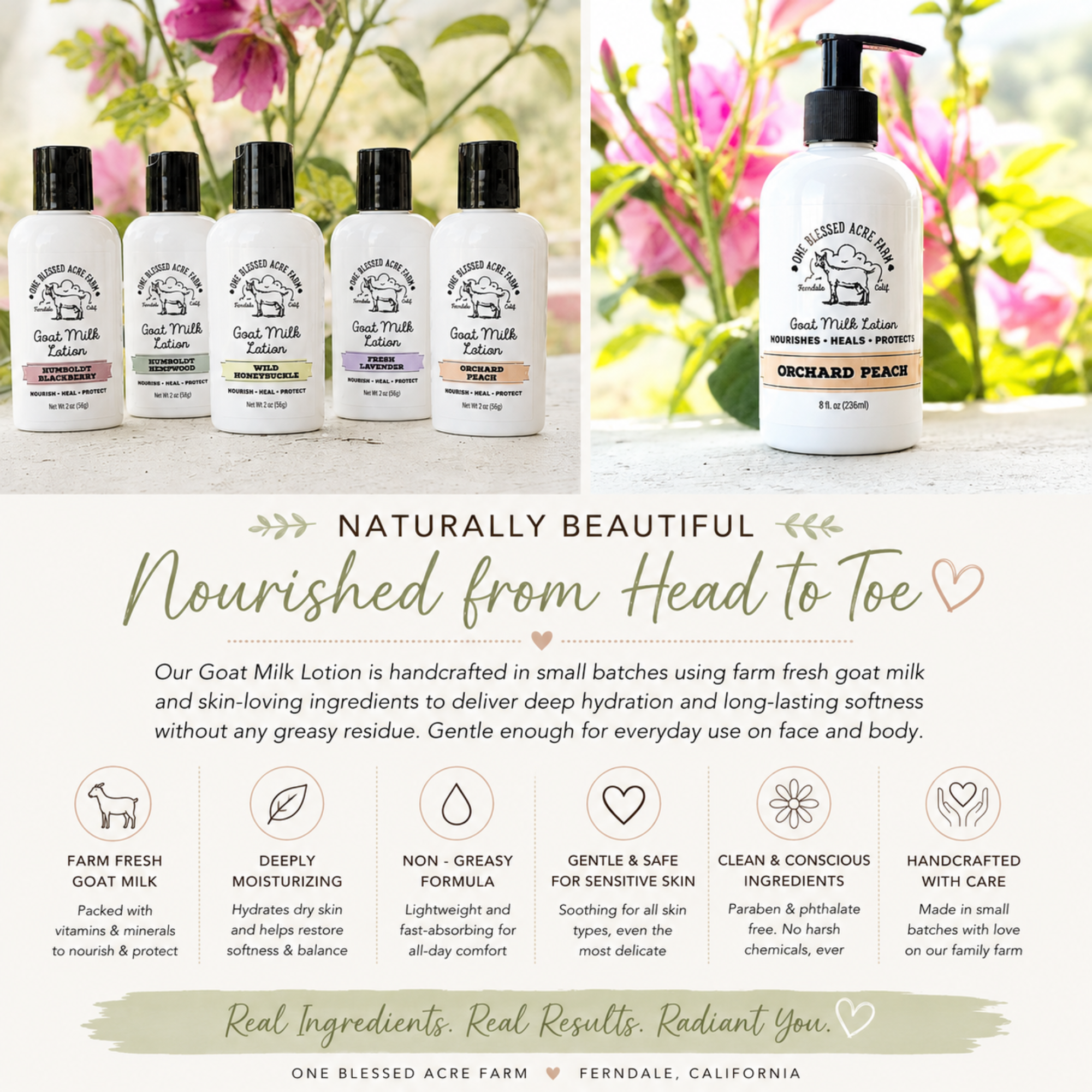 Goat Milk Lotion Hand Cream Body Lotion Travel Size Lotion