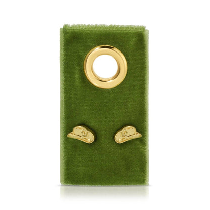 Cowgirl Hat Studs on Velvet Tag