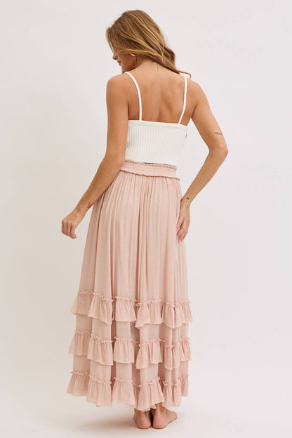 Hannah Tiered Ruffle Maxi Skirt