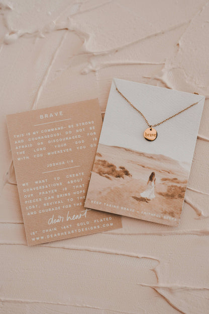 Brave Disc Necklace | Christian Jewelry