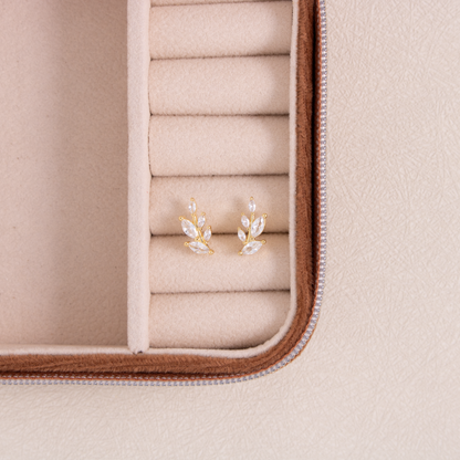 Gold Leaf Studs On Velvet Gift Tag