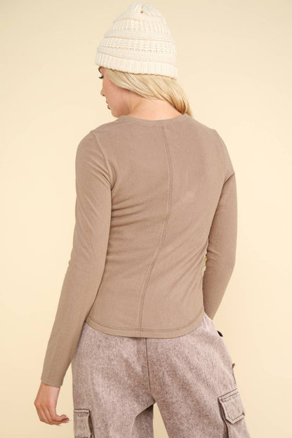 Ginny Soft Brushed Henley