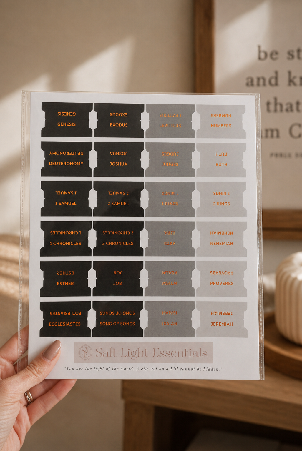 Bible Tabs — Black + Copper Foil
