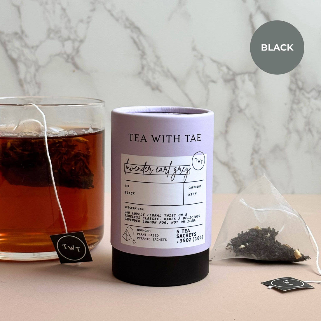 Lavender Earl Grey Black Tea Mini Tea Tube Gift (5 tea bags)