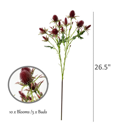 26" Artificial Thistle Eryngium Sea Holly