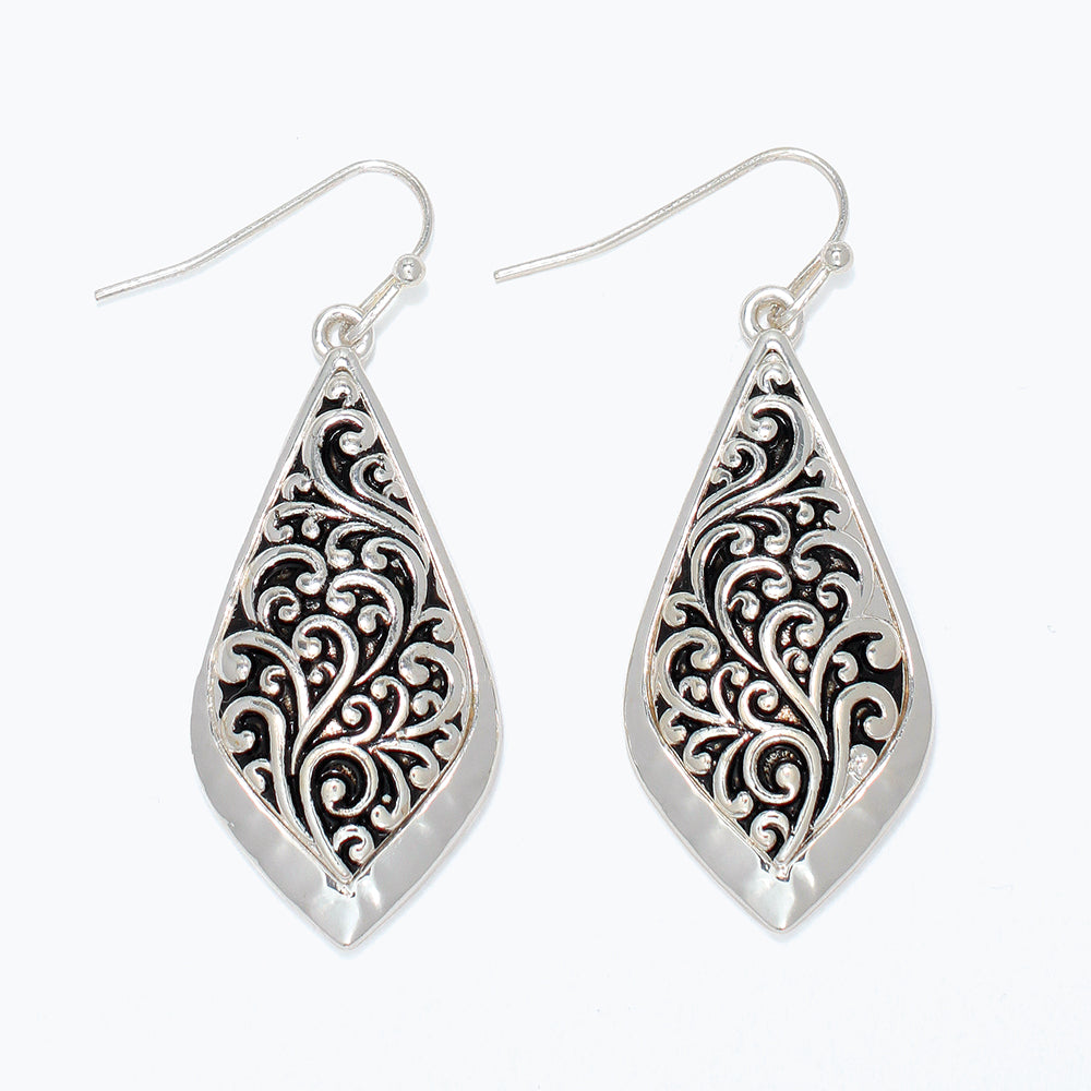 Silver Scroll Earrings