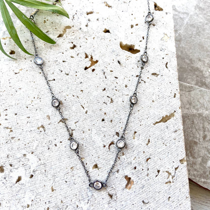 Crystal Gunmetal Necklace