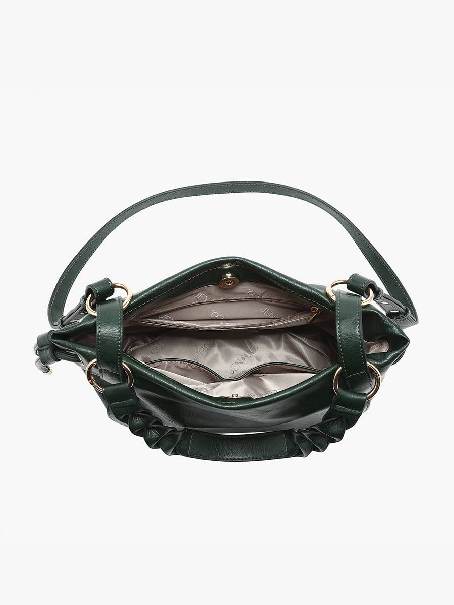 Rowan Paneled Hobo w/ Twisted Handle &amp; Long Strap
