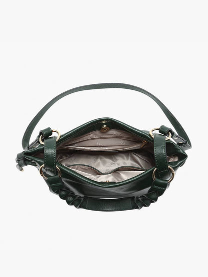 Rowan Paneled Hobo w/ Twisted Handle &amp; Long Strap